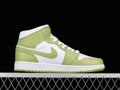 Jordan 1 Mid Green Python