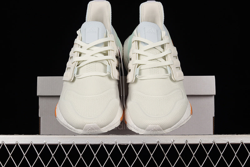 Adidas Ultra Boost 22 White Blue Tint Orange