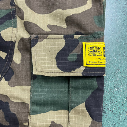 Corteiz Guerillaz Cargo Pants Woodland Camo