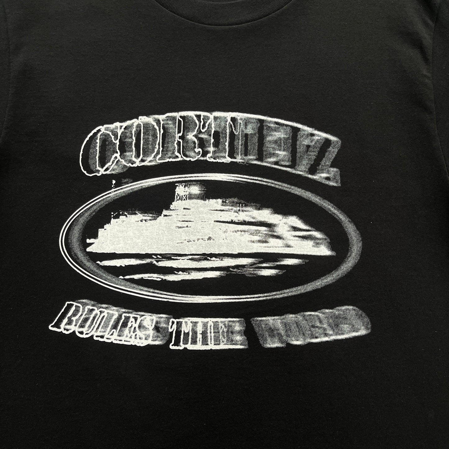 Corteiz Blur Alcatraz Tee Black