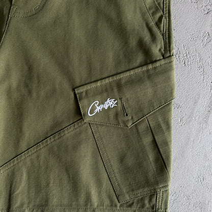 Corteiz Storm Cargo Shorts Khaki