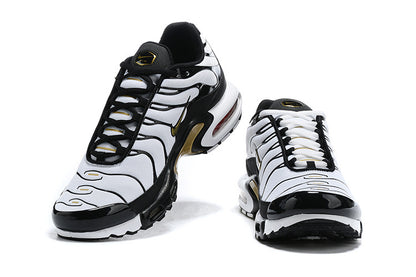 Nike Air Max Plus White Black Metallic Gold