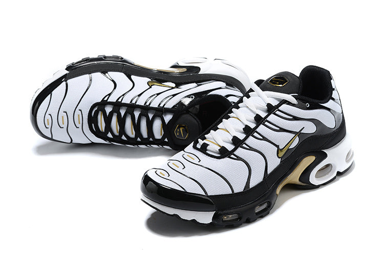 Nike Air Max Plus White Black Metallic Gold