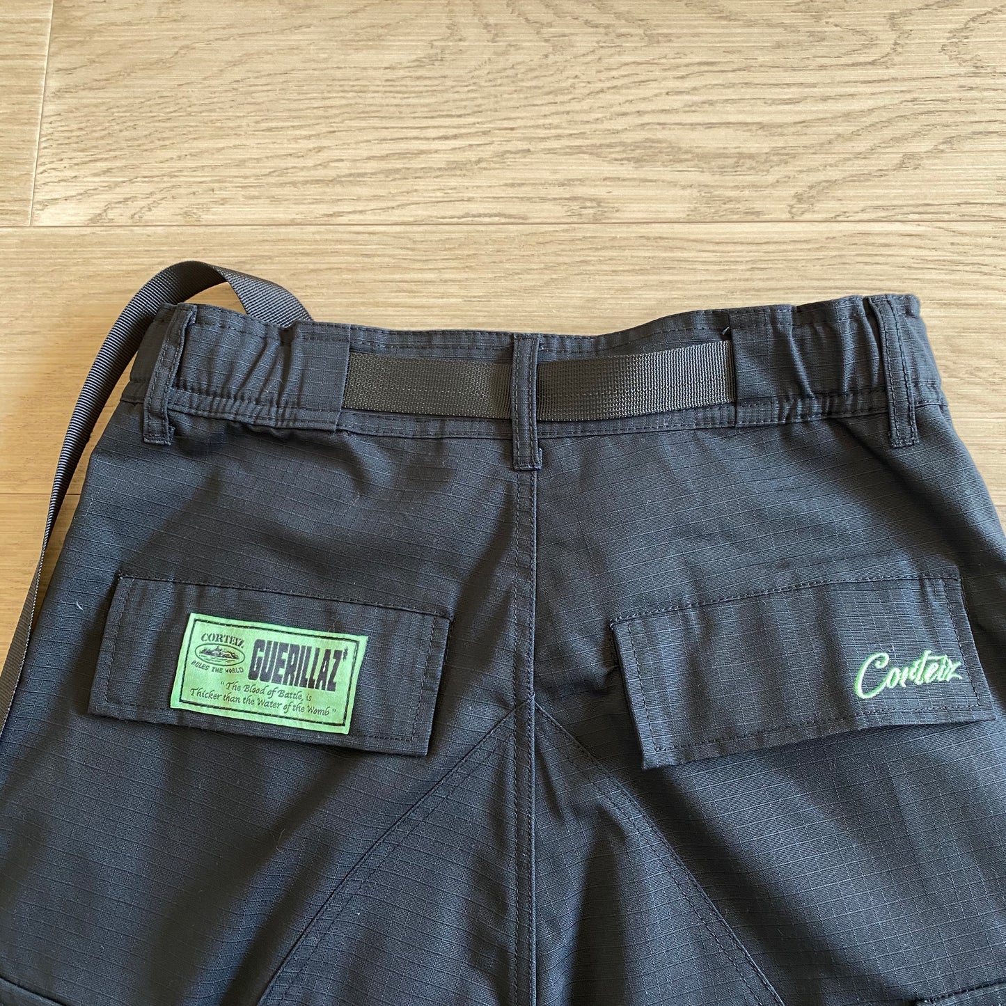 Corteiz Guerillaz Cargo Pants Black Green