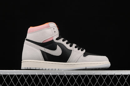 Jordan 1 Retro High Neutral Grey Hyper Crimson