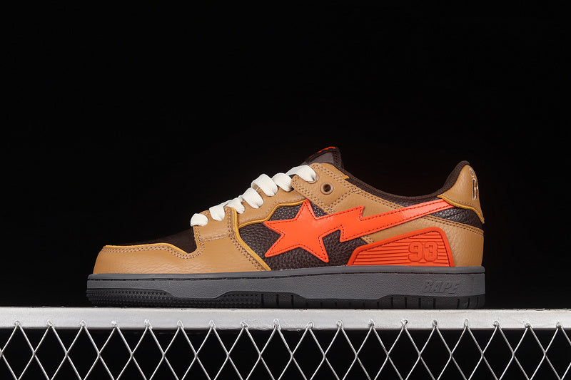 A Bathing Ape Bape SK8 Sta Brown Orange