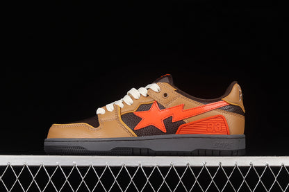 A Bathing Ape Bape SK8 Sta Brown Orange