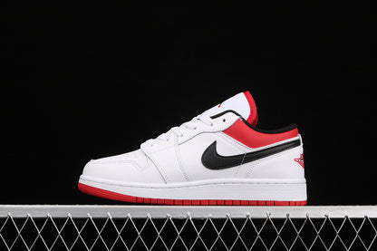 Jordan 1 Retro Low White University Red Black