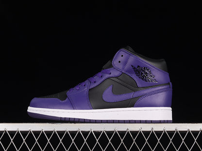 Jordan 1 Mid Purple Black