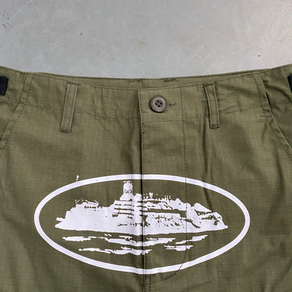 Corteiz Guerillaz 21' Cargo Shorts Khaki Green