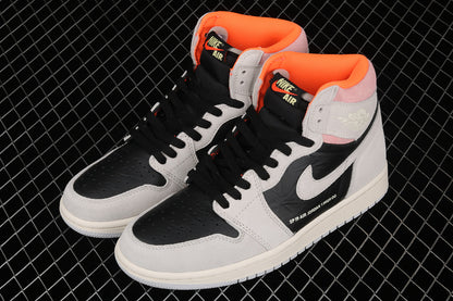 Jordan 1 Retro High Neutral Grey Hyper Crimson