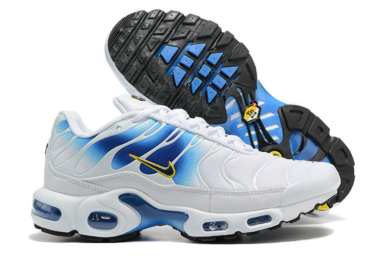 Nike Air Max Plus Spray Paint Swoosh White Blue