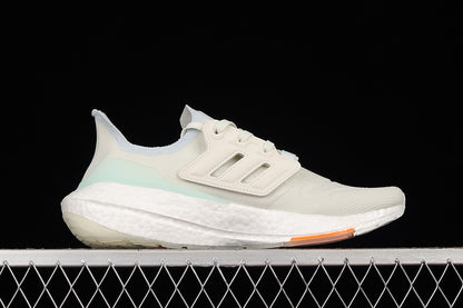 Adidas Ultra Boost 22 White Blue Tint Orange