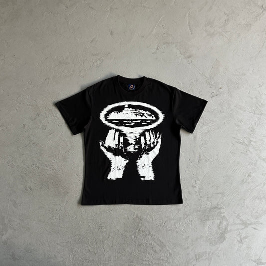 Corteiz Vortex Hands Tee Black