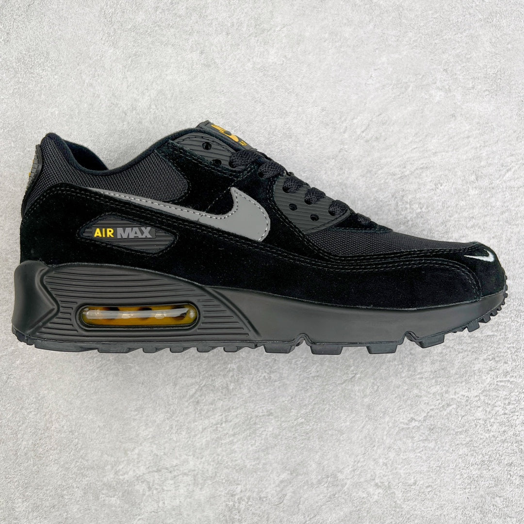 Nike Air Max 90 Black Yellow Strike Metallic Cool Grey