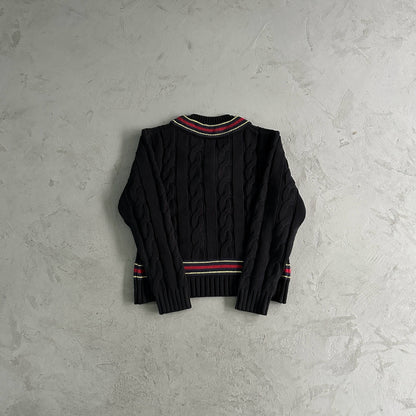 Corteiz Winbledon Knit Sweater Black