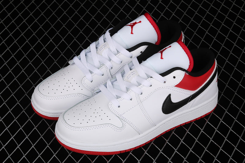 Jordan 1 Retro Low White University Red Black