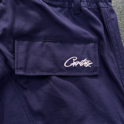 Corteiz Guerillaz Cargo Pants Navy