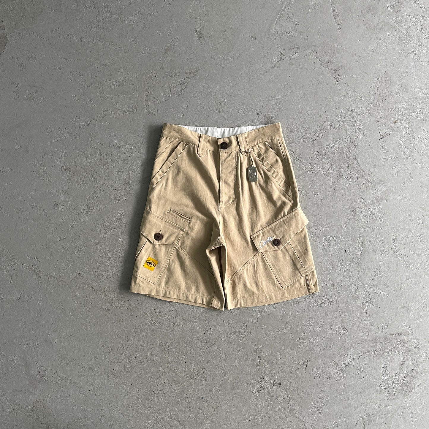 Corteiz Storm Cargo Shorts Beige