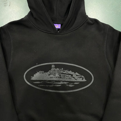 Corteiz Alcatraz Hoodie Triple Black