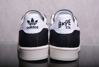 Adidas Superstar 80s Bape Black White Gold