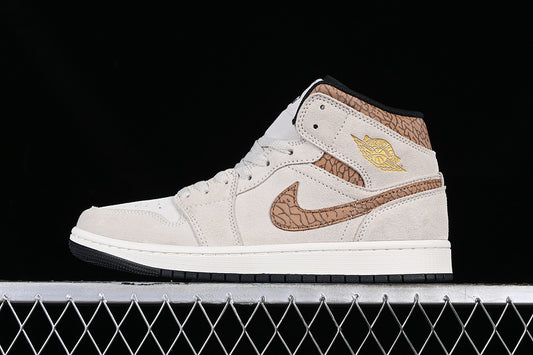 Jordan 1 Mid Brown Elephant