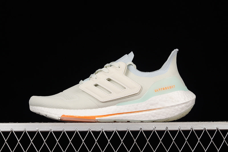 Adidas Ultra Boost 22 White Blue Tint Orange