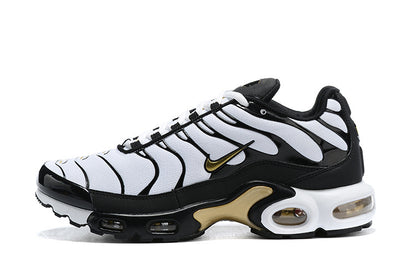 Nike Air Max Plus White Black Metallic Gold