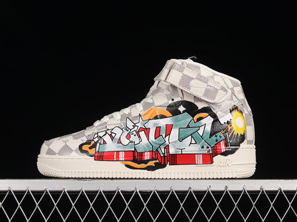 Nike Air Force 1 Mid Louis Vuitton By Virgil Abloh Graffiti