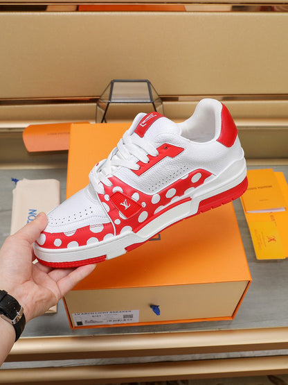 Louis Vuitton LV Trainer Yayoi Kusama White Red