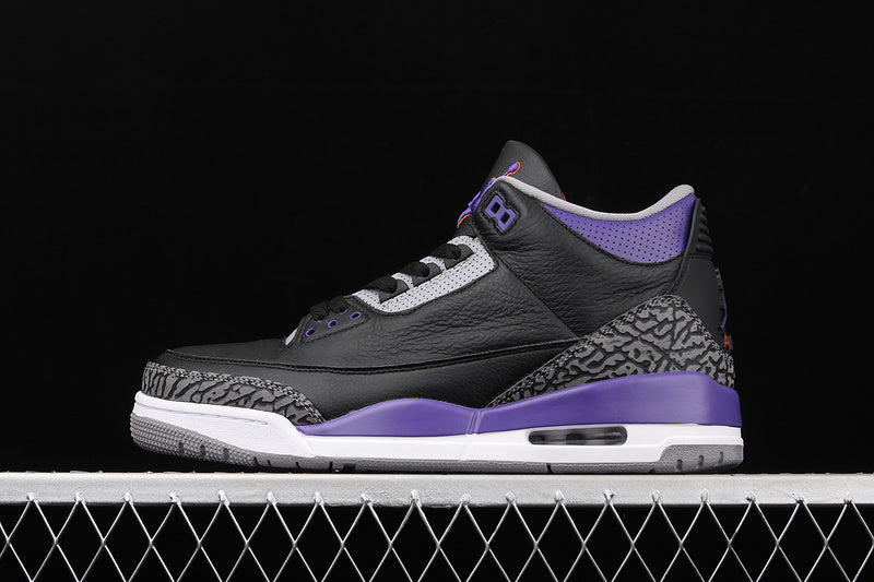 Jordan 3 Retro Black Court Purple