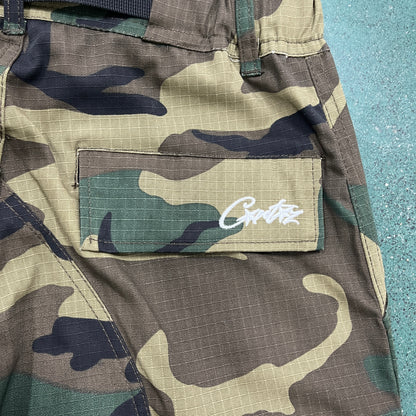 Corteiz Guerillaz Cargo Pants Woodland Camo