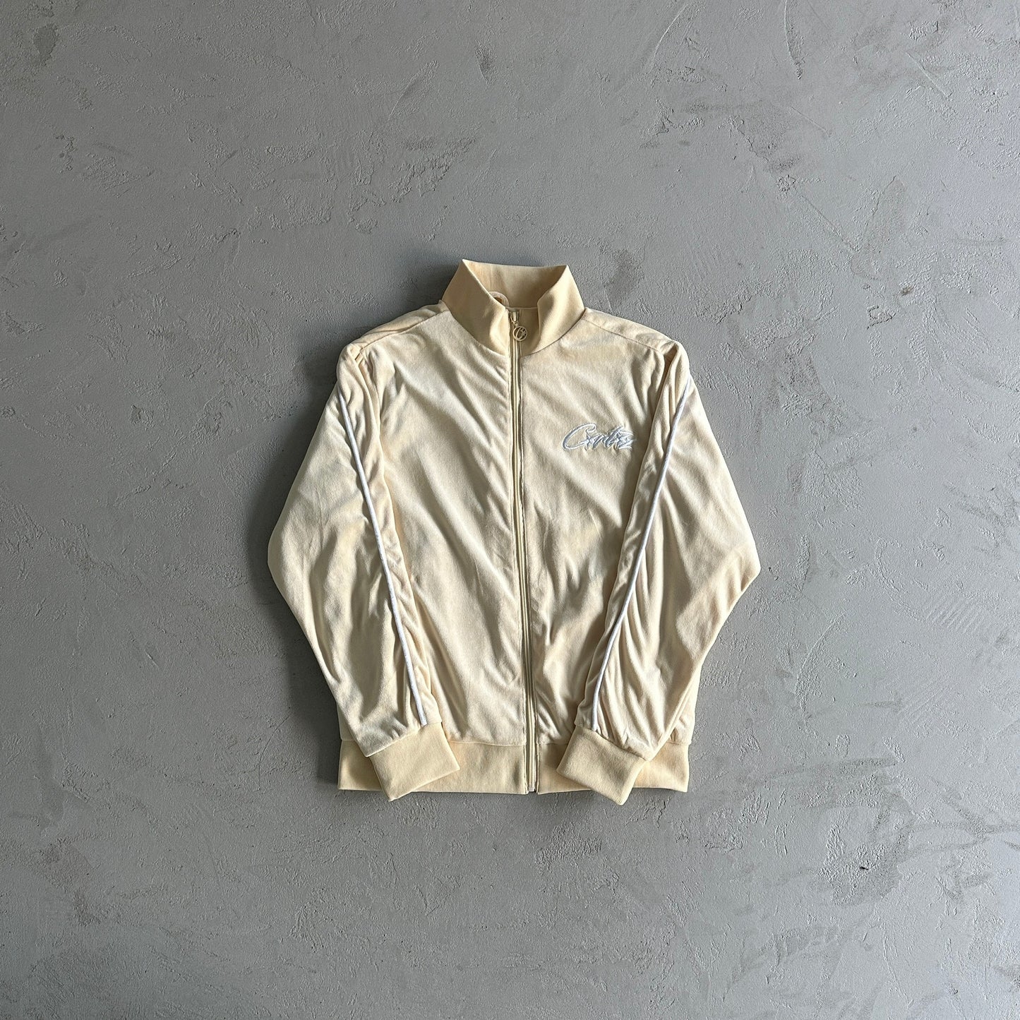 Corteiz VVS Velour Jacket Vanilla