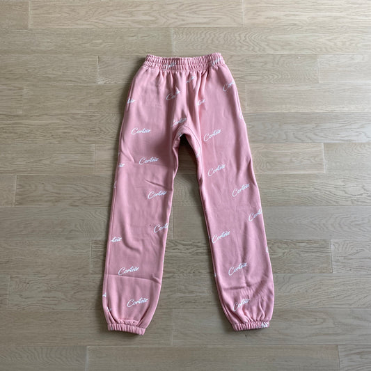 Corteiz All Over Print Joggers Wavy Pink