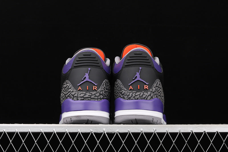 Jordan 3 Retro Black Court Purple