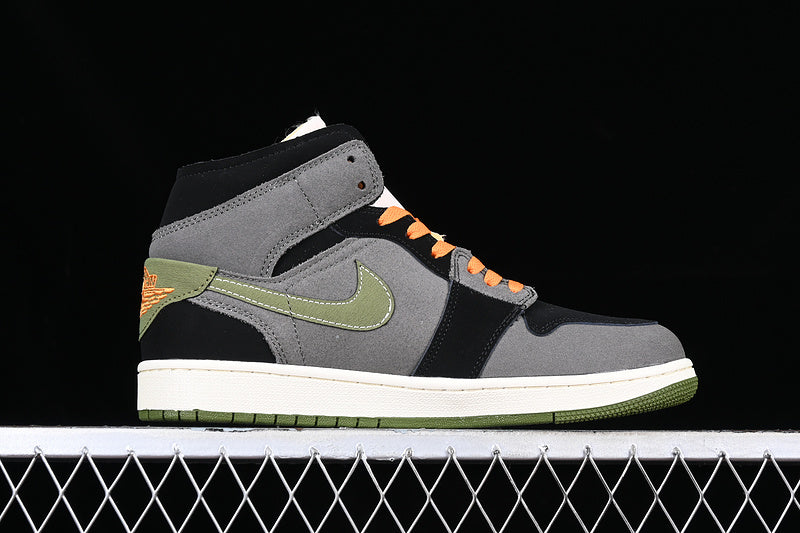 Jordan 1 Mid Craft Anthracite Light Olive