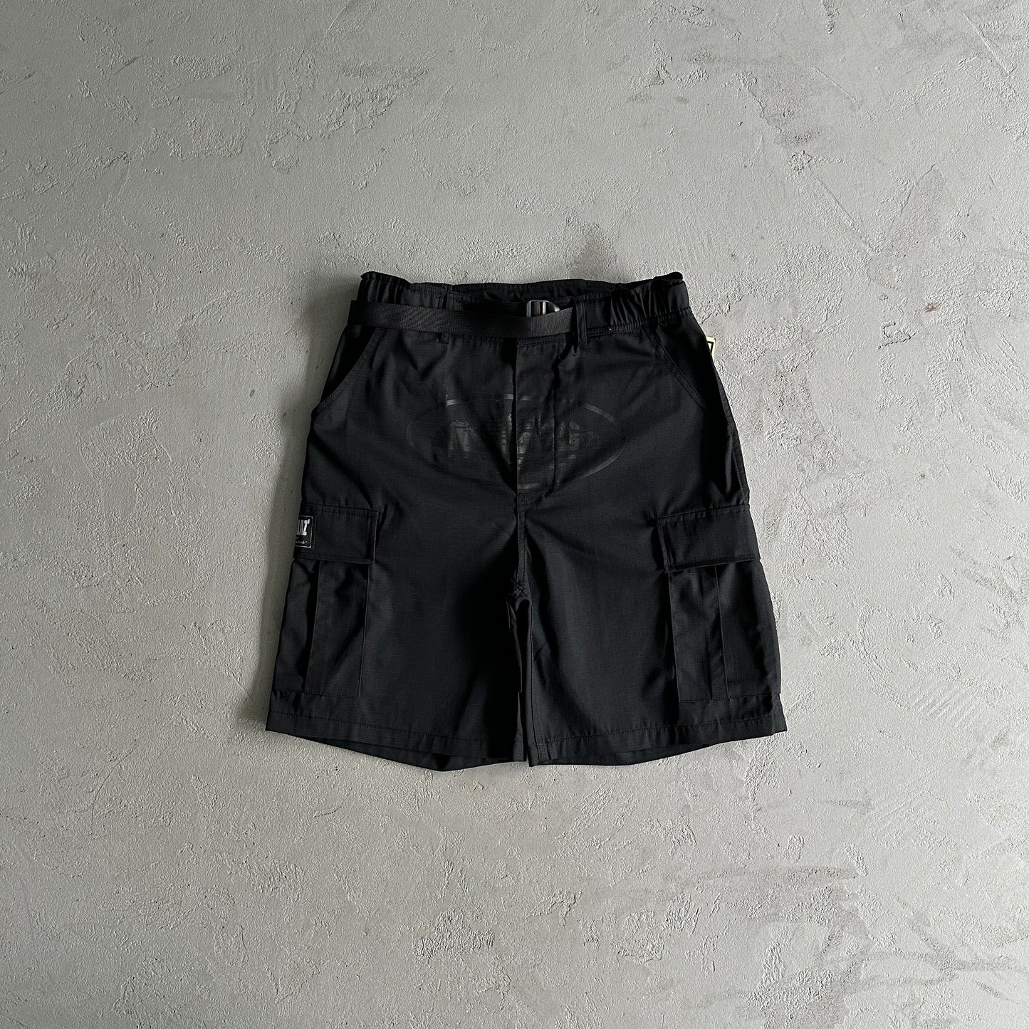 Corteiz Alcatraz Cargo Shorts Triple Black