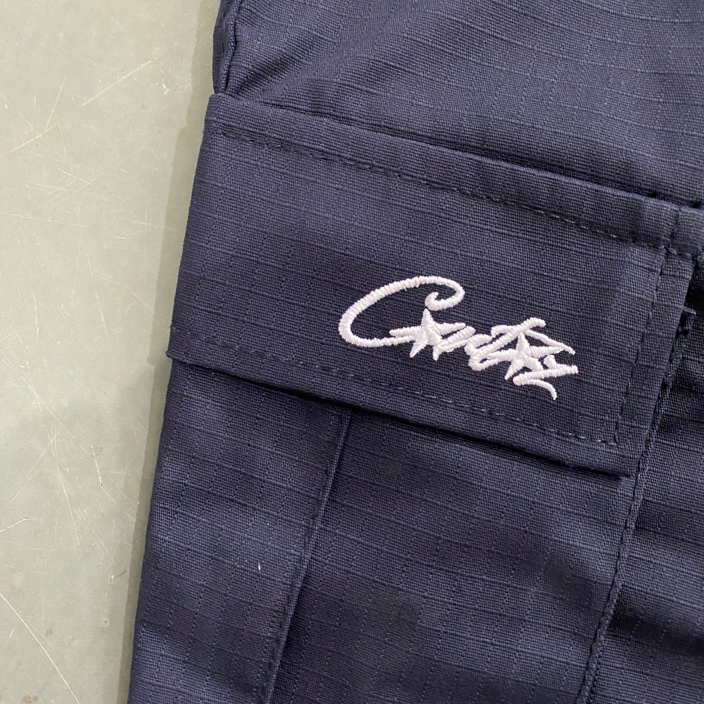 Corteiz Guerillaz 21' Cargo Shorts Navy