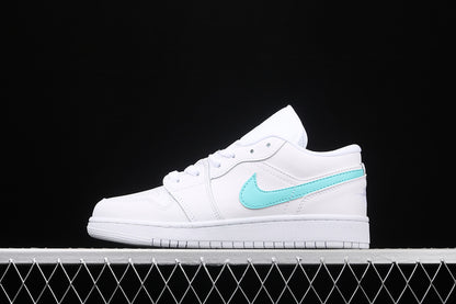 Jordan 1 Retro Low White Multi-Color Swoosh