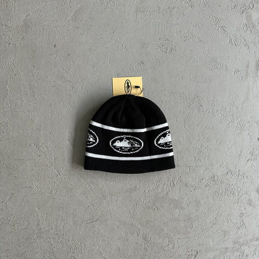 Corteiz Repeat Alcatraz Beanie Black