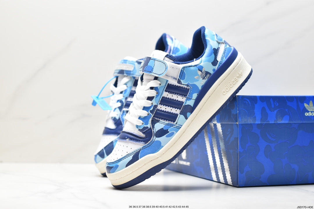 Adidas Forum 84 Low Bape 30th Anniversary Blue Camo