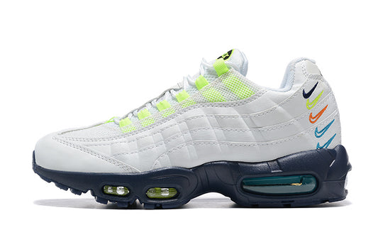 Nike Air Max 95 White Volt Football Grey 3D Multi Swoosh