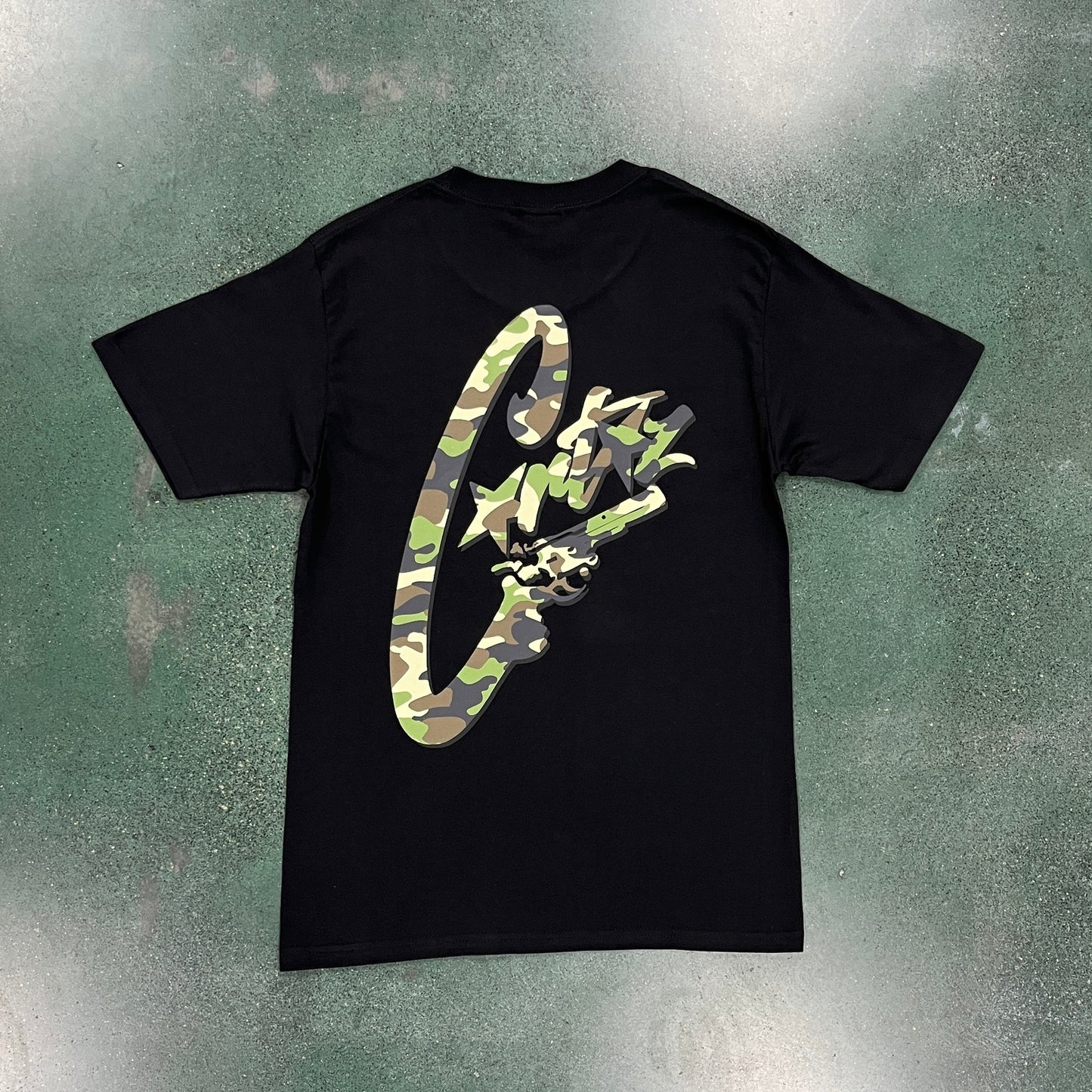 Corteiz Camo Gunslinger Tee Black Camo