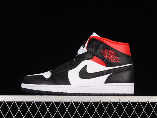 Jordan 1 Mid Gym Red Black White Panda