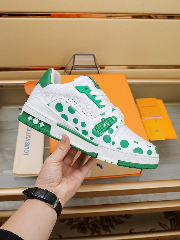 Louis Vuitton LV Trainer Yayoi Kusama White Green