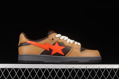 A Bathing Ape Bape SK8 Sta Brown Orange