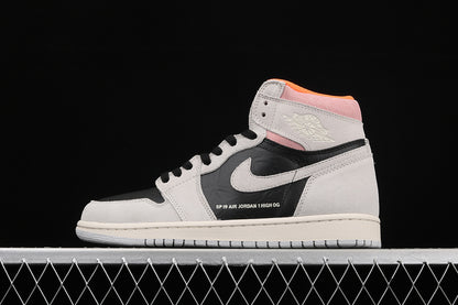 Jordan 1 Retro High Neutral Grey Hyper Crimson