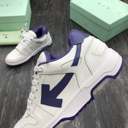 Off-White Out Of Office OOO Low Tops White Purple