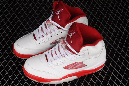 Jordan 5 Retro White Pink Red