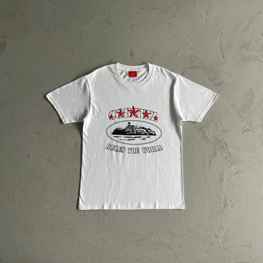 Corteiz 5 Starz Alcatraz Tee White